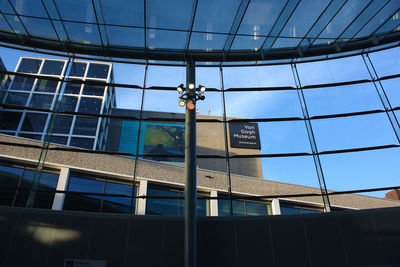 Low angle view of building against clear sky