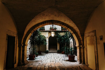 Empty corridor of building