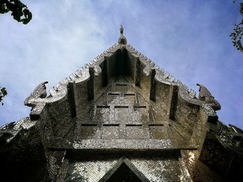 Low angle view of temple against sky