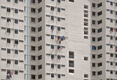 Low angle view of buildings in city