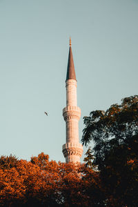 Low angle view of building against clear sky