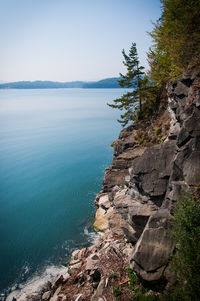 Rocks in sea