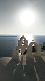 Scenic view of sea during sunset