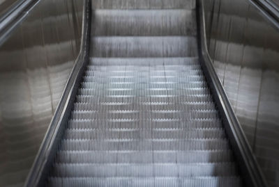 High angle view of escalator