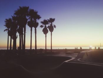 Scenic view of sea against sky at sunset