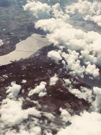 Aerial view of cloudscape