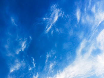 Low angle view of clouds in sky