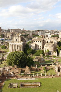 The peristyle garden court of the house of the vestal virgins with a double pool at roman forum 