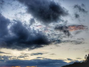 Low angle view of storm clouds in sky