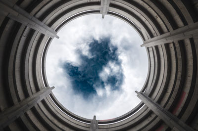 Low angle view of historical building against cloudy sky