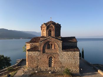 Historic building by sea