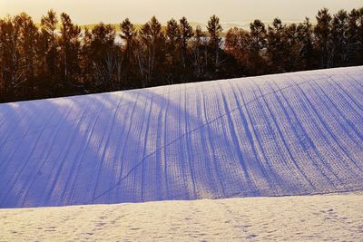 Scenic view of sand dunes against sky