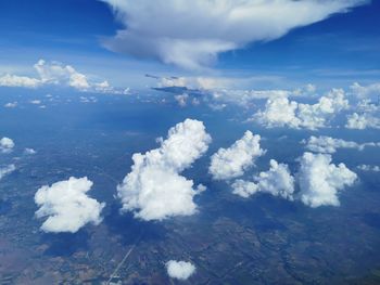 Aerial view of clouds in sky