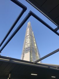 Low angle view of modern building against sky
