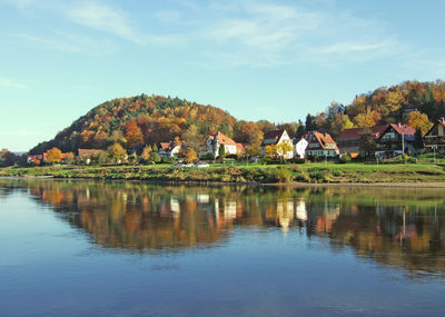 Town with houses in background