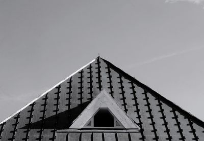 Low angle view of building against clear sky