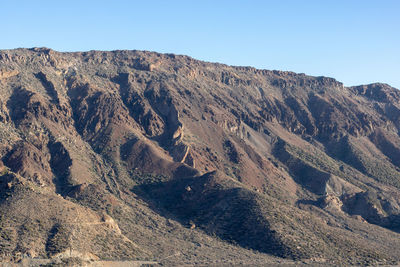 Scenic view of mountains against clear sky