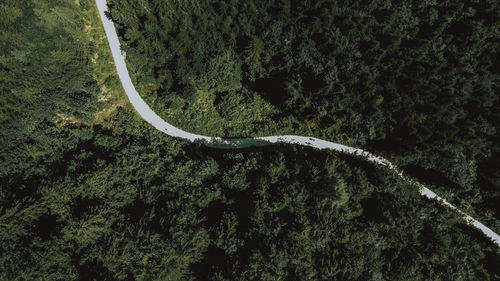 High angle view of a way on land