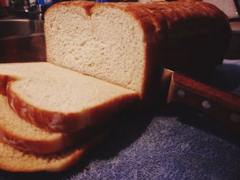 Close-up of bread on table