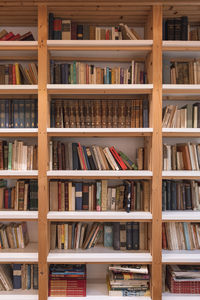 Full frame shot of books