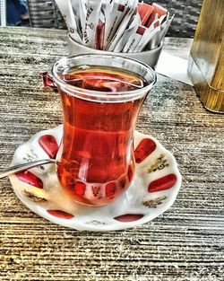 Close-up of drink on table