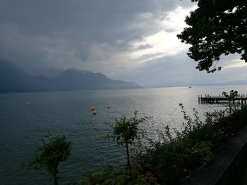 Scenic view of lake