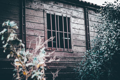 Window of old abandoned building