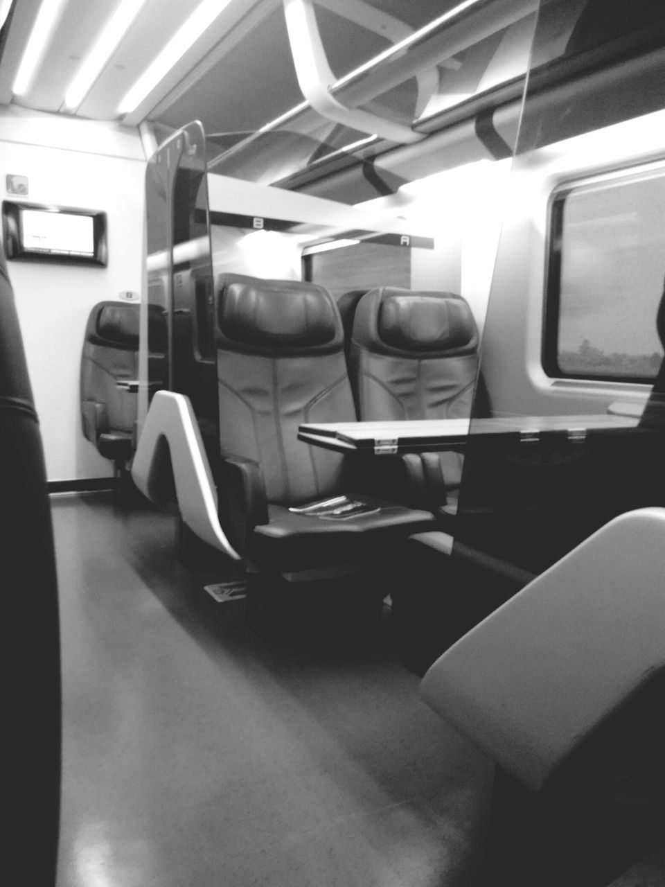 INTERIOR OF AIRPLANE AT BUS