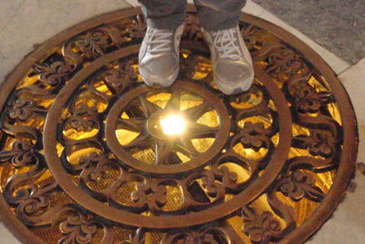 Close-up of illuminated lamp
