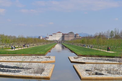 Bridge over river against sky