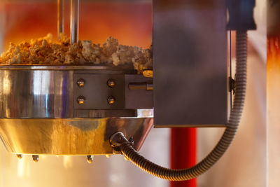 Close-up of popcorn maker