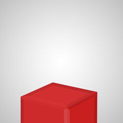 Close-up of red box against white background