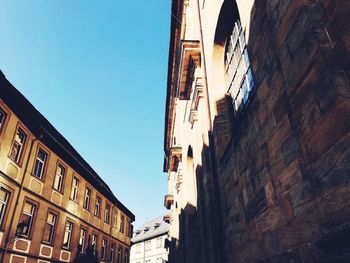 Low angle view of residential buildings against sky