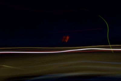 Light trails at night