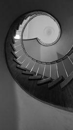 Low angle view of spiral stairs