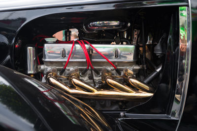 Close-up of car engine