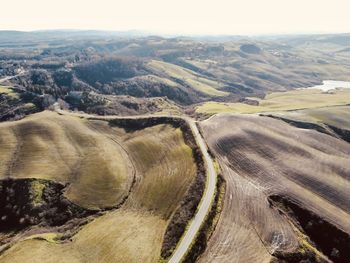 High angle view of landscape against sky