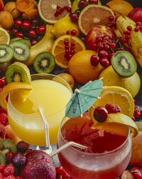 Close-up of fruits on table