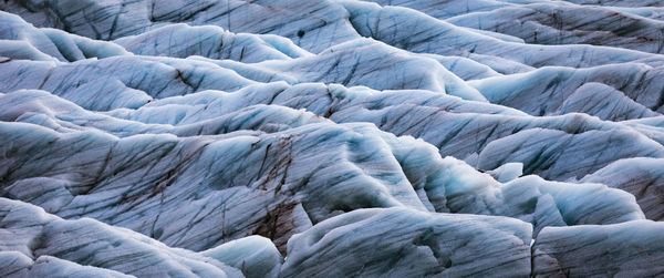 Full frame shot of frozen ice