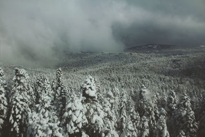 Panoramic shot of land against sky