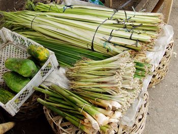 High angle view of food