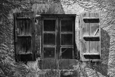 Old window of abandoned house