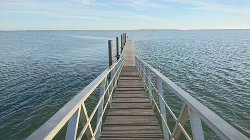 View of pier in sea