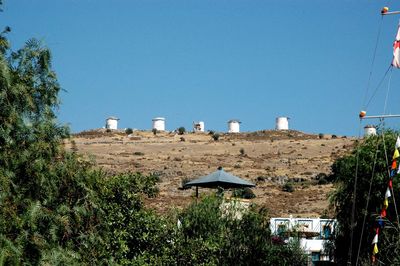 Built structure against clear blue sky