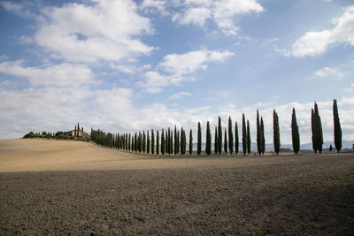 Panoramic shot of land against sky