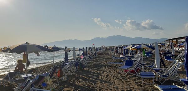 Panoramic view of beach against sky