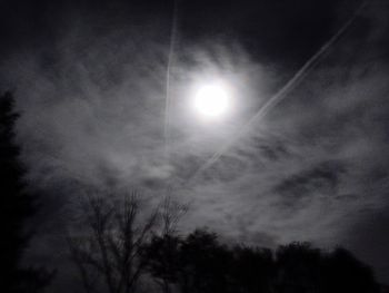 Low angle view of moon at night