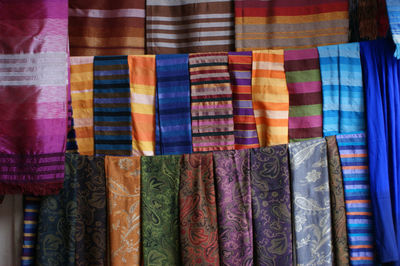 Full frame shot of patterned textiles