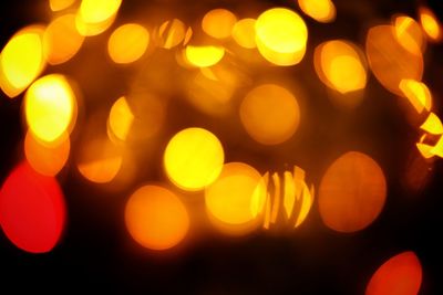 Defocused image of illuminated lights