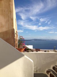 View of sea against cloudy sky